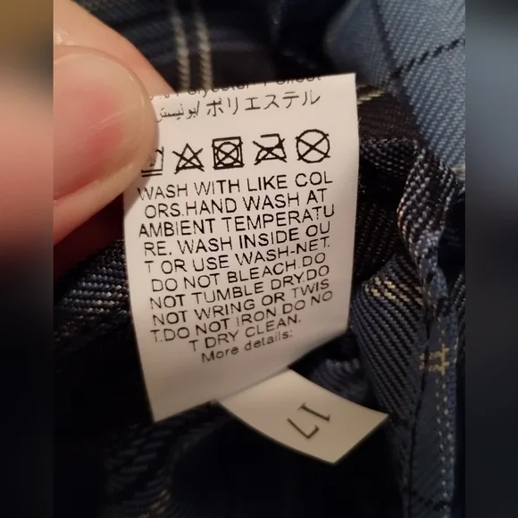 Like-New Blue Plaid Pleated Women's Skirt - Picture 8 of 8